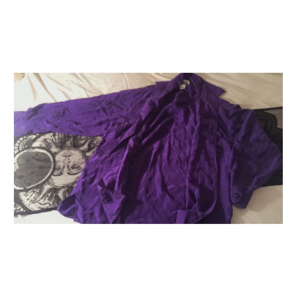 💟 Purple Button up 💟